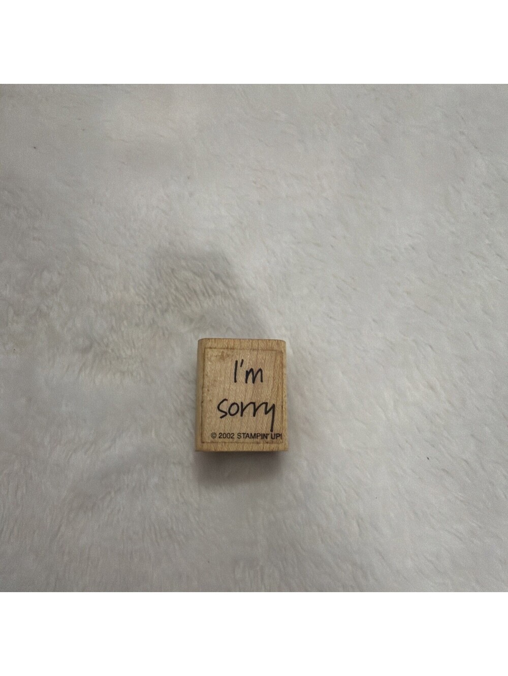 I'm Sorry Sentiment Rubber Stamp Wood Mounted Card Making Scrapbooking